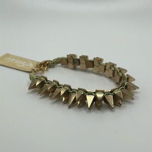 Ettika green spiked metal bracelet